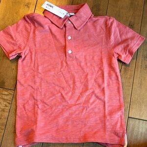 New Janie and Jack Stylish Kids Polo Shirt - Coral size 6